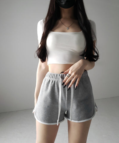 【 ３color 】サイドラインパイピングスウェットショートパンツ ／ sideline piping sweat short pants