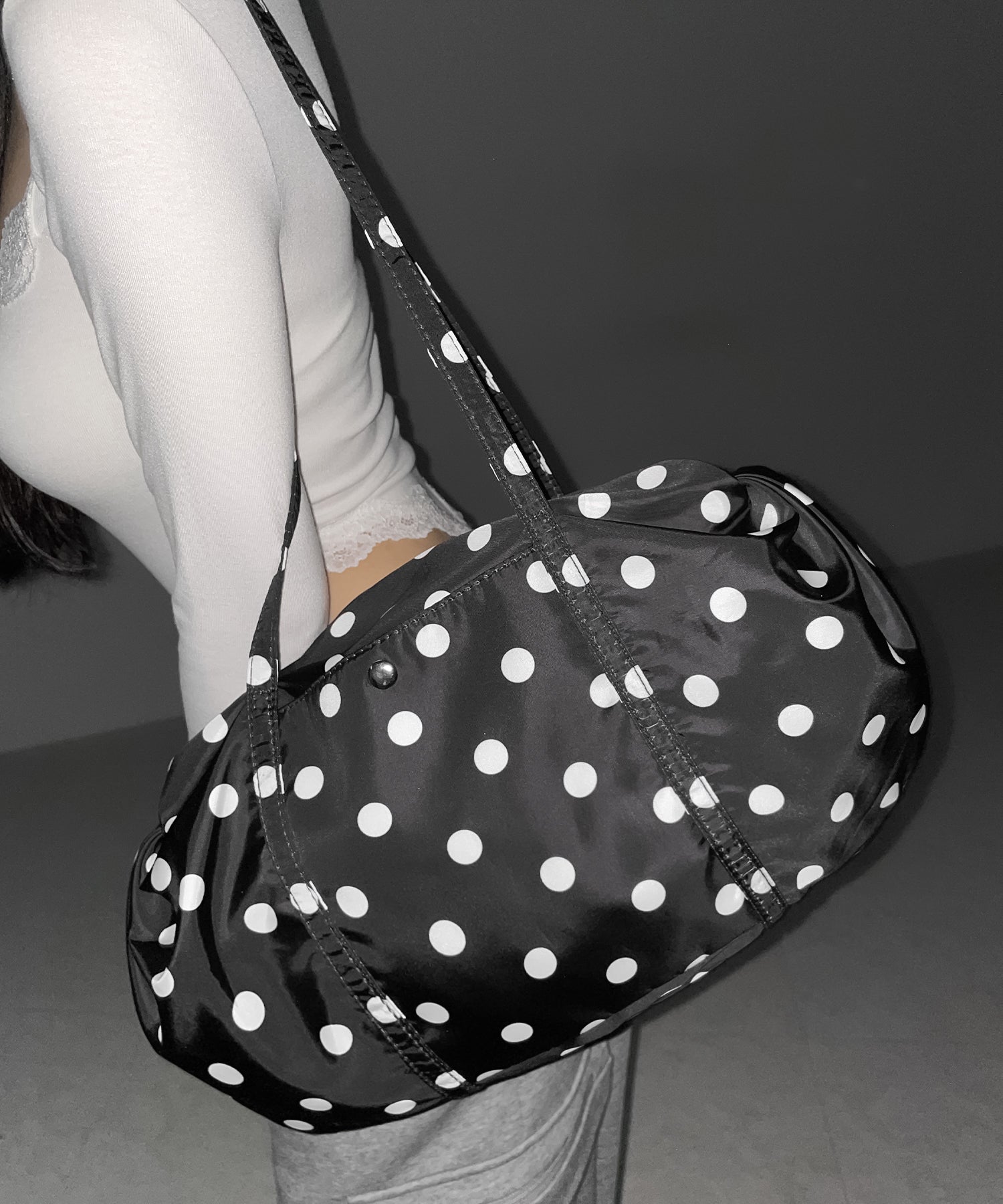 ドットミニボストンショルダーバッグ　／ Dot mini boston shoulder bag