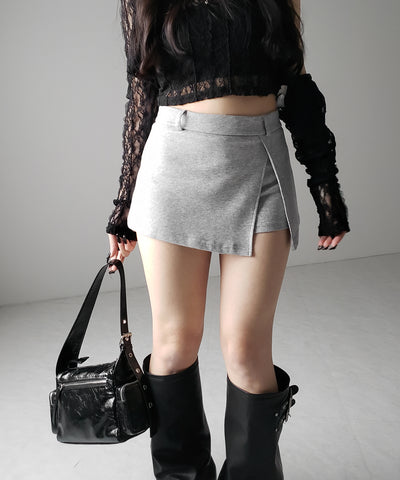 【 ２color 】レイヤードマイクロミニスカパン ／ layered micro mini skirt pants