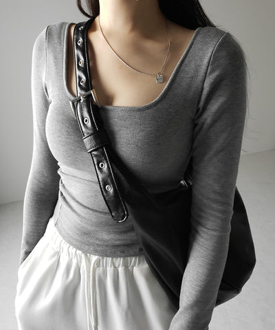【 ２WAY ／ A4収納可 】ハトメデザインベルテッドワンハンドルショルダーバッグ ／ Eyelet design belted onehandle shoulder bag