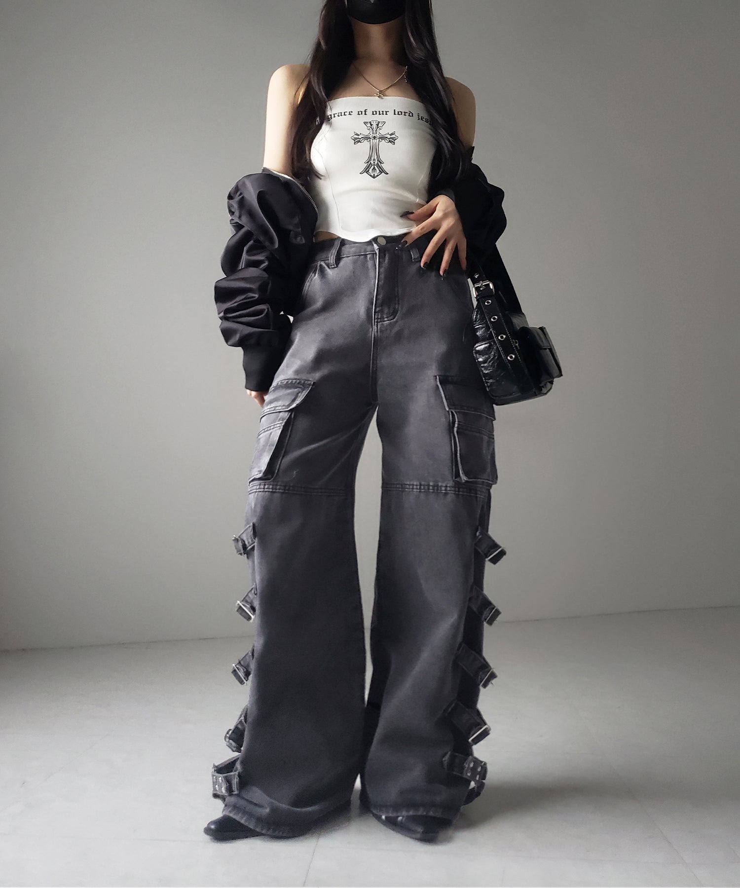 【 ４size 】ヴィンテージサイドベルテッドカーゴデニム ／ vintage side belted cargo denim