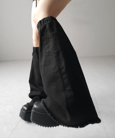【 セットアップ着用可能 】ヴィンテージケミカルブリーチデニムレッグカバー ／ vintage chemical bleach denim leg cover