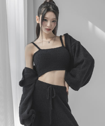 【セットアップ可能 】マシュマロタッチショートキャミソール ／ marshmallow touch short camisole
