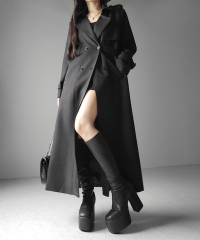 ウエストマークレディロングトレンチコート ／ waistmark lady long trench coat