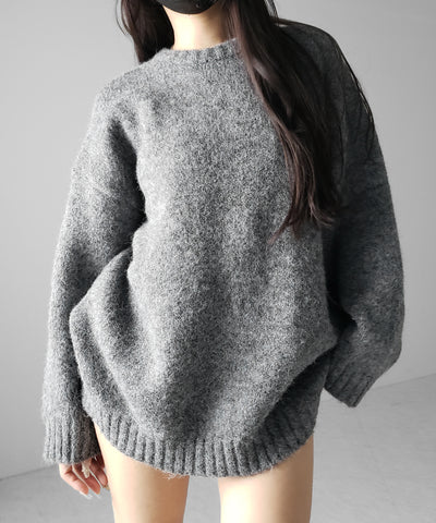 オーバーサイズフラッフィーニットプルオーバー ／ oversize fluffy knit pullover