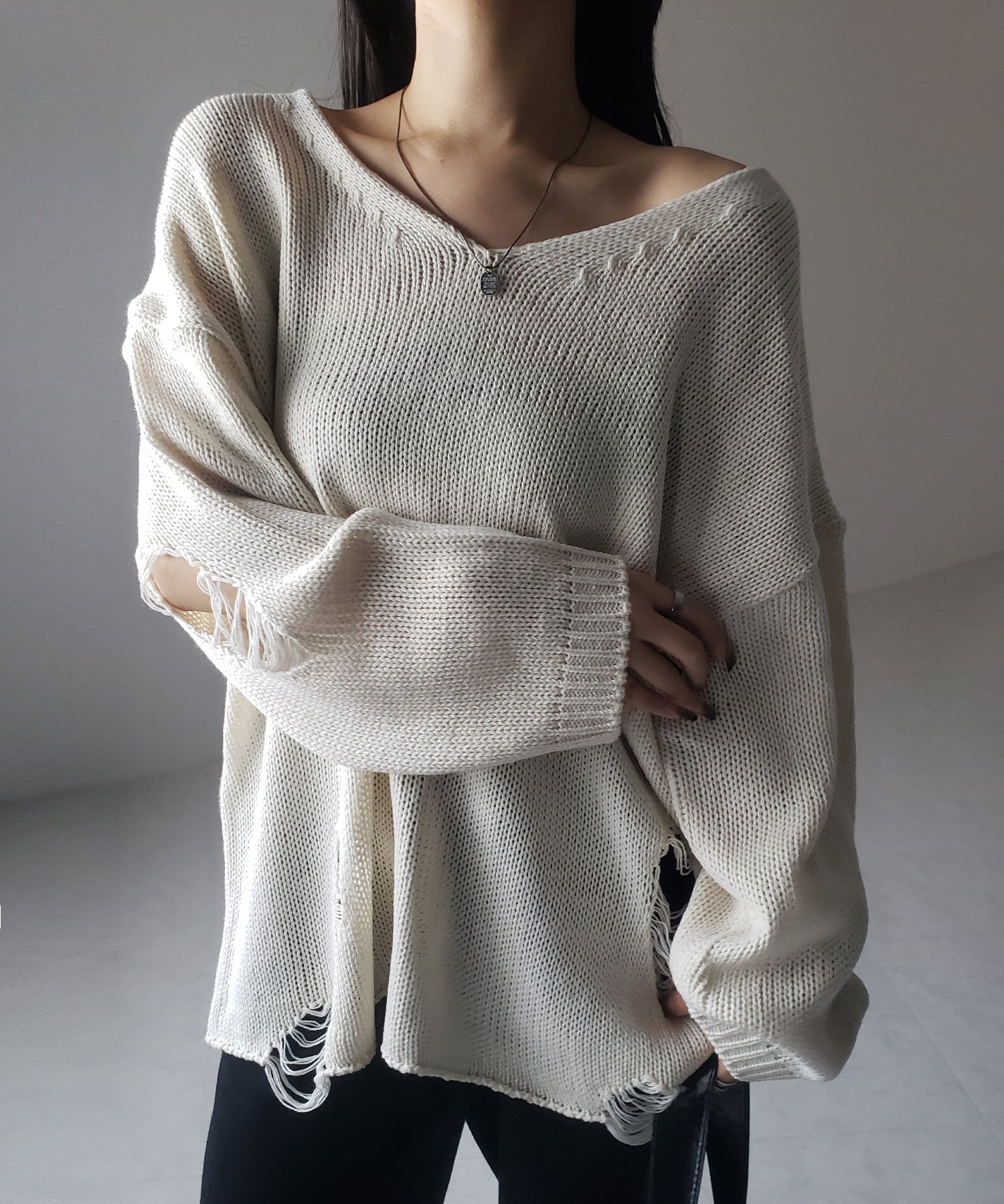 定価3.5万junhashimoto BOA LOOSE NECK ニット 4 メンズ