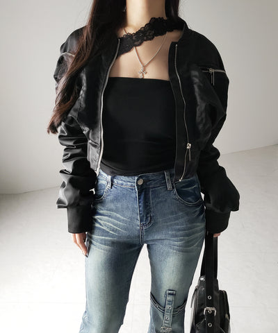 【 ２color ／ ４size 】クロスデザインヴィンテージライクフリンジストレッチフレアデニム ／ cross design vintage-like fringe stretch flare denim