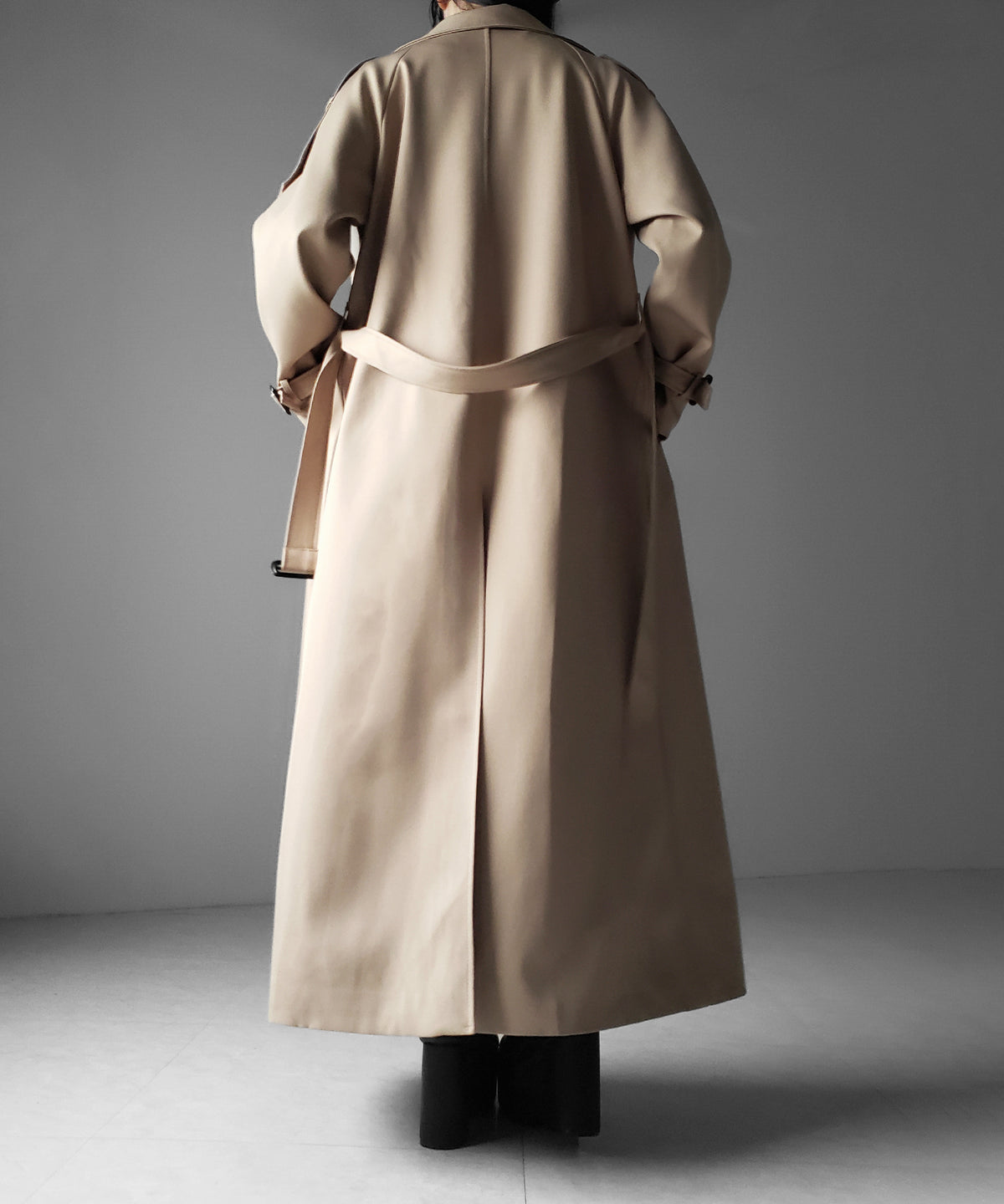 ２WAYスタンドカラーオーバーロングトレンチコート ／ 2WAY stand collar over long trench coat