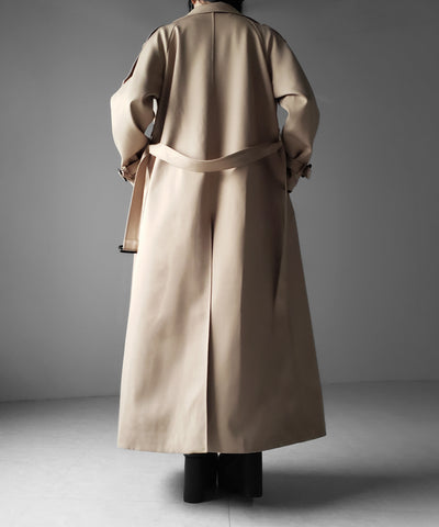 ２WAYスタンドカラーオーバーロングトレンチコート ／ 2WAY stand collar over long trench coat