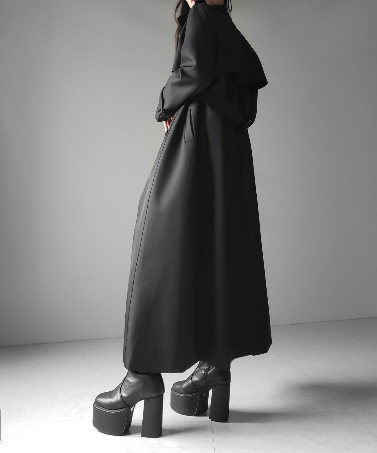 ウエストマークレディロングトレンチコート ／ waistmark lady long trench coat