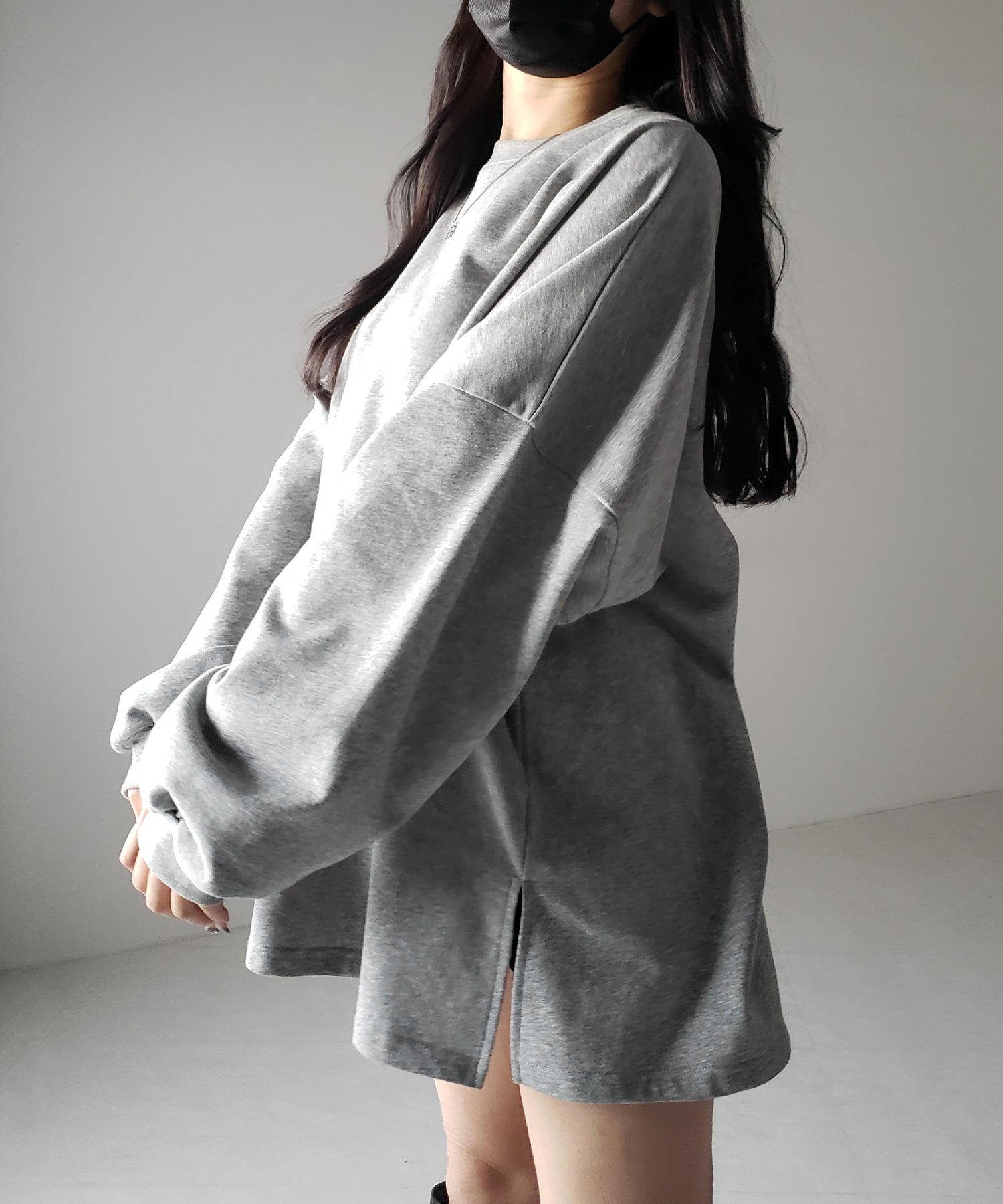 【 ３color 】ボリュームスリーブBIGスウェットロンＴ ／ big sweat long Tee