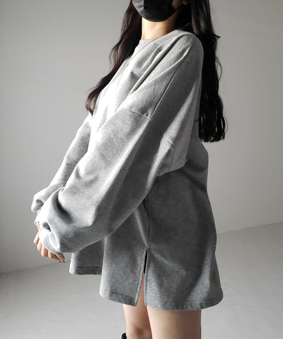 【 ３color 】ボリュームスリーブBIGスウェットロンＴ ／ big sweat long Tee