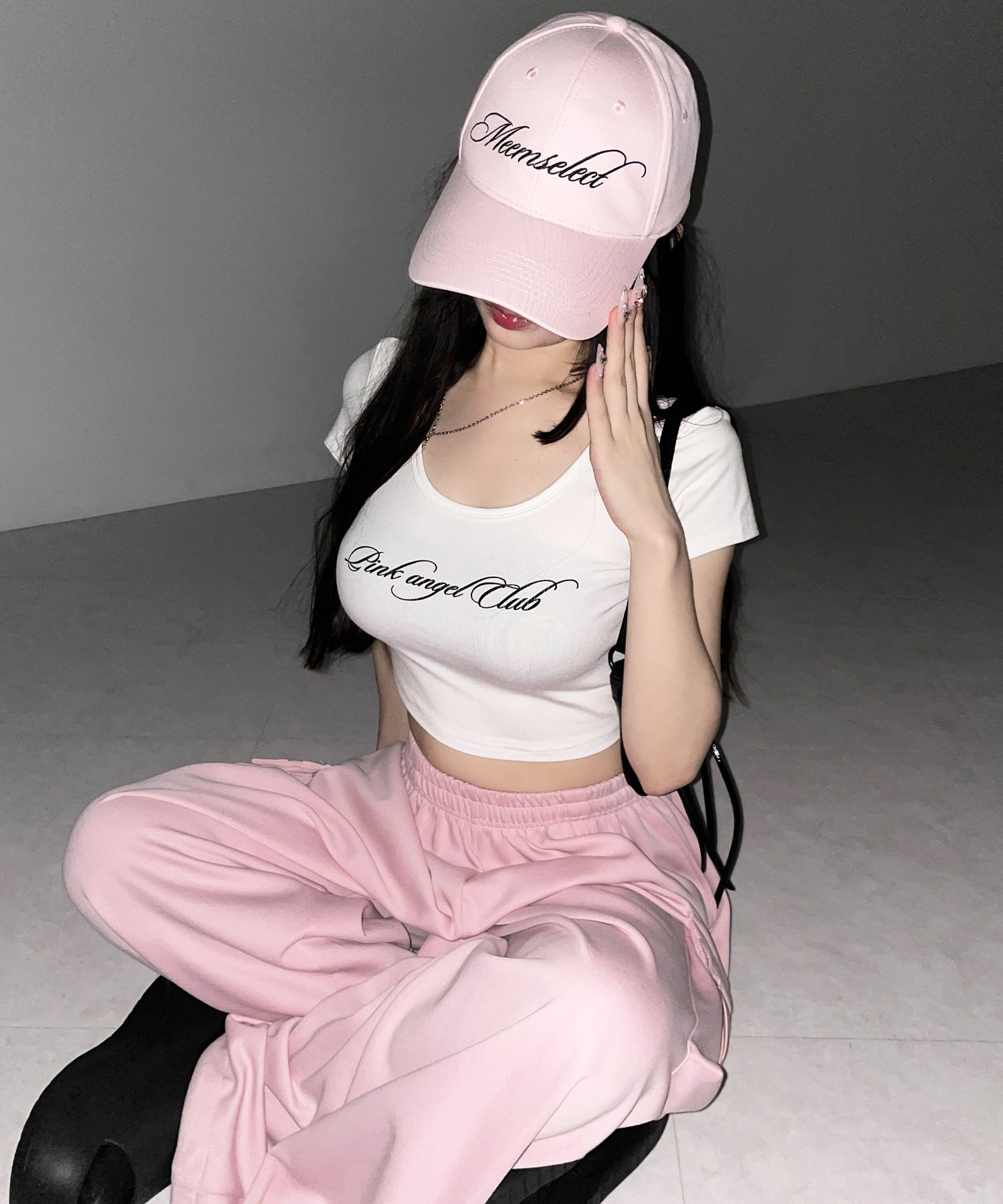 【 PINK ANGEL CLUB 】 レタリングロゴスクエアショートＴシャツ ／ PINK ANGEL CLUB lettering logo square short T-shirts