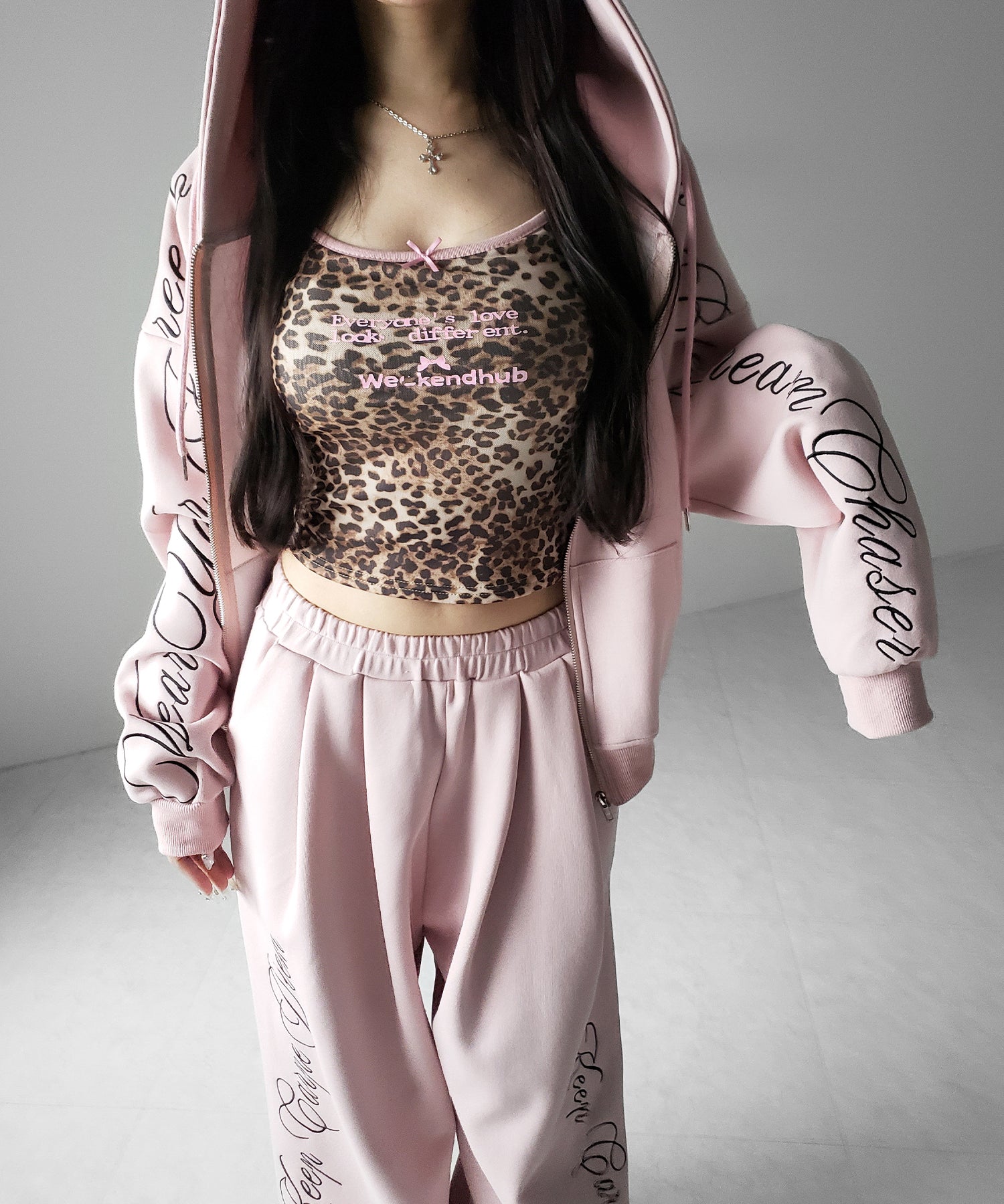 レオパードロゴパイピングキャミソール ／ leopard logo piping camisole