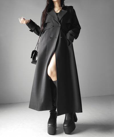 ウエストマークレディロングトレンチコート ／ waistmark lady long trench coat
