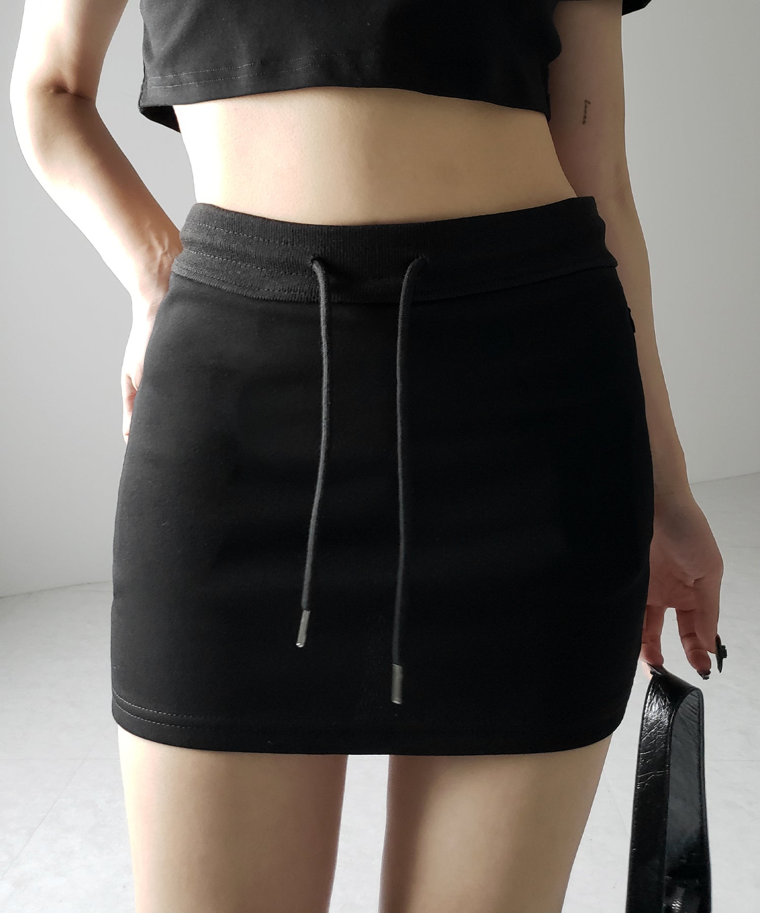 【 ３color 】ハイウエストスウェットタイトミニスカート ／ high waist sweat tight mini skirt