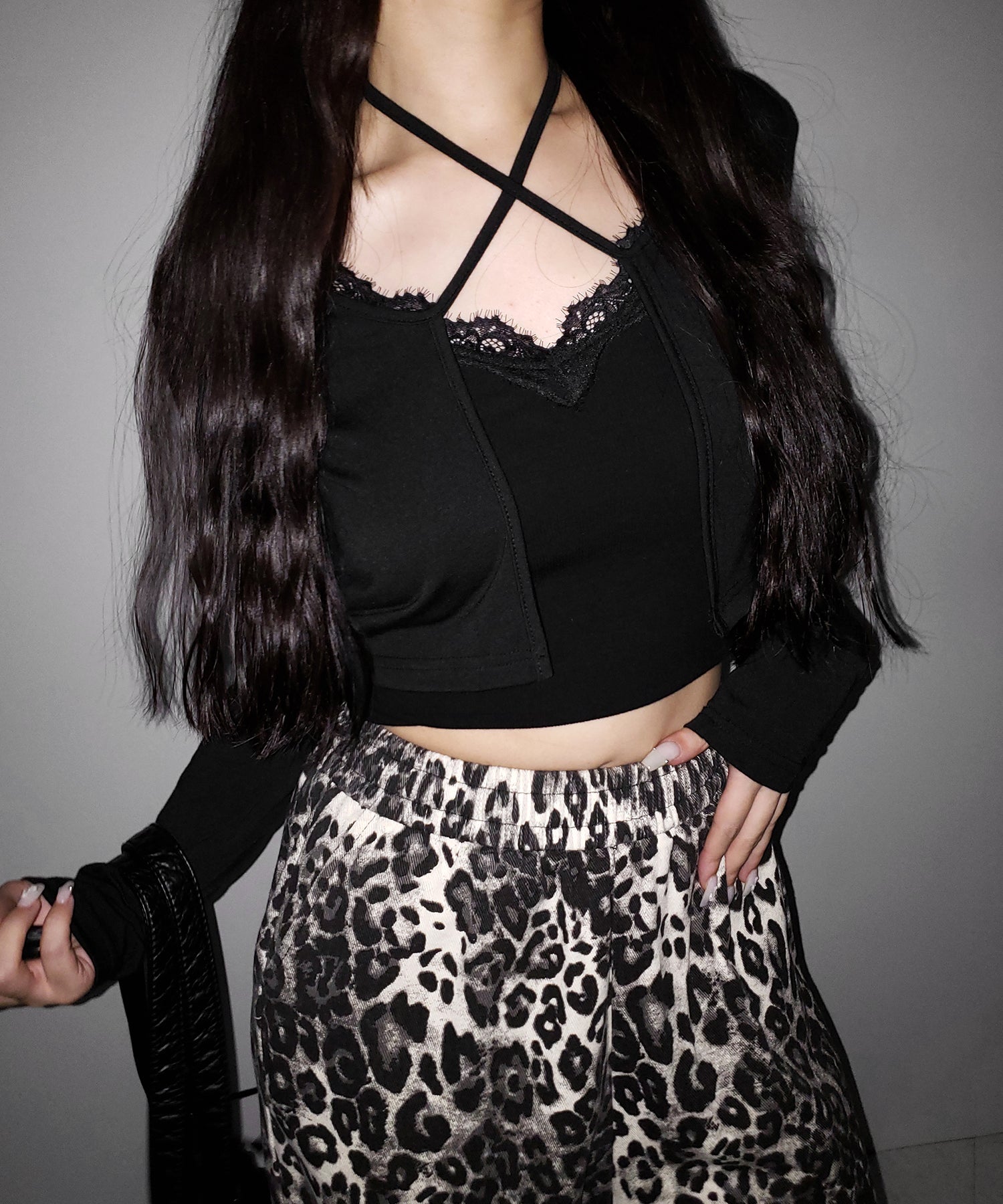 【 ２color 】ヴィンテージライクレオパードツイルワイドパンツ ／ vintage like leopard twill wide pants