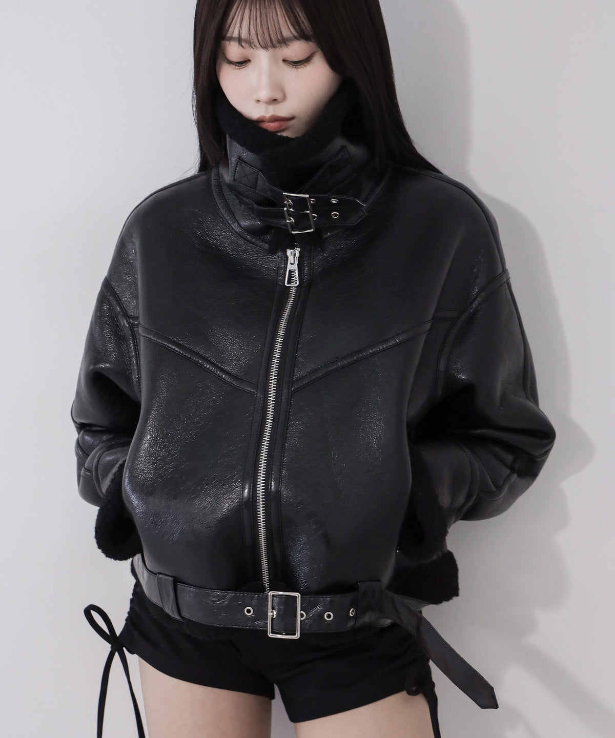 B-3ヴィンテージレザーボアムートンジャケット ／ B-3 vintage leather boa mouton jacket