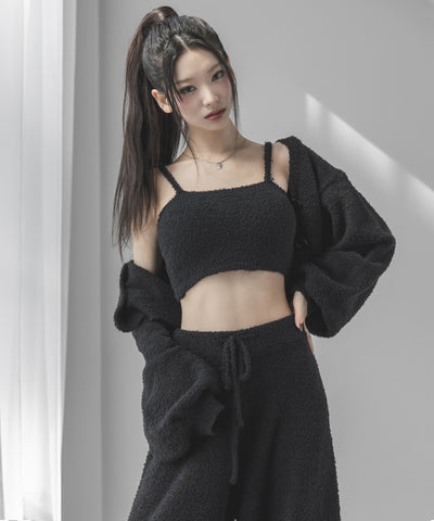 【 セットアップ可能 】マシュマロタッチワイドパンツ ／ marshmallow touch wide pants