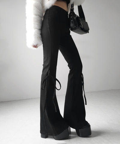 ストラップリボンヴィンテージストレッチフレアデニム ／ strap ribbon vintage stretch flare denim