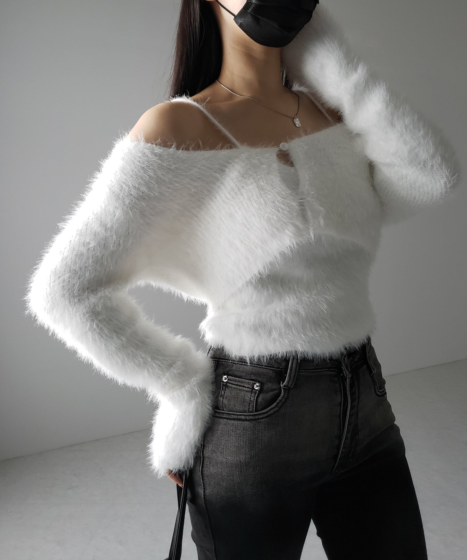2点セット 】トロミシャギーキャミソール ＋ ショート