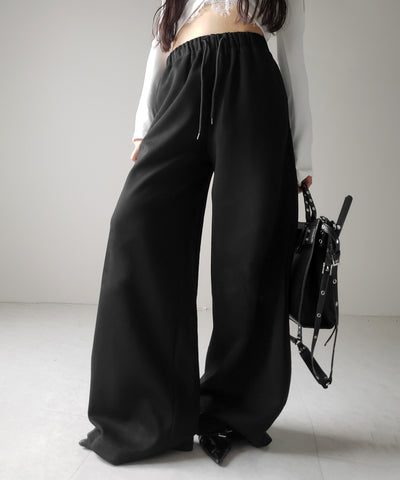 グランジロゴバックプリントスウェットワイドパンツ ／ grunge logo back print sweat wide pants
