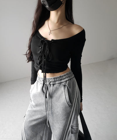 【 ２color ／裾絞り可能２WAY 】ピグメントヴィンテージサイドラインタックワイドスウェットパンツ ／ pigment vintage sideline tuck wide sweatpants