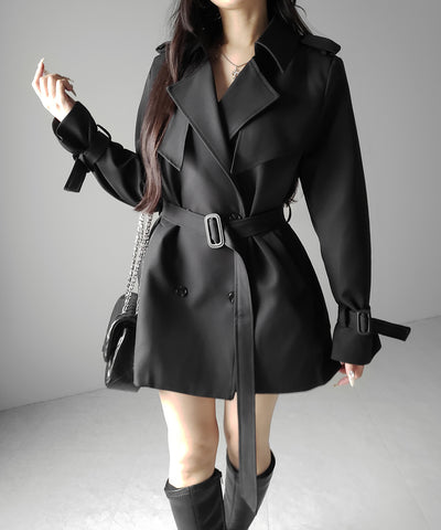 ウエストマークレディミドルトレンチコート ／ waistmark lady middle trench coat