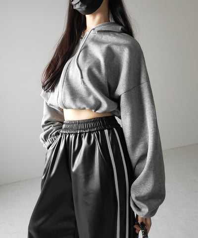 【 選べる４size ／ ２color 】２WAY サイドラインフェイクレザーワイドパンツ ／ ２WAY Sideline fake leather wide pants