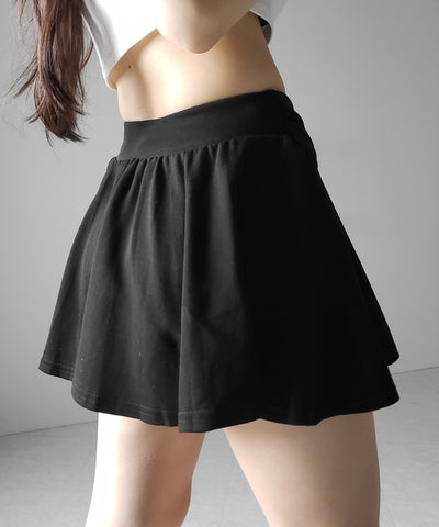 ラップレイヤードフレアミニスカパン ／ wrap layered flare mini skirt pants
