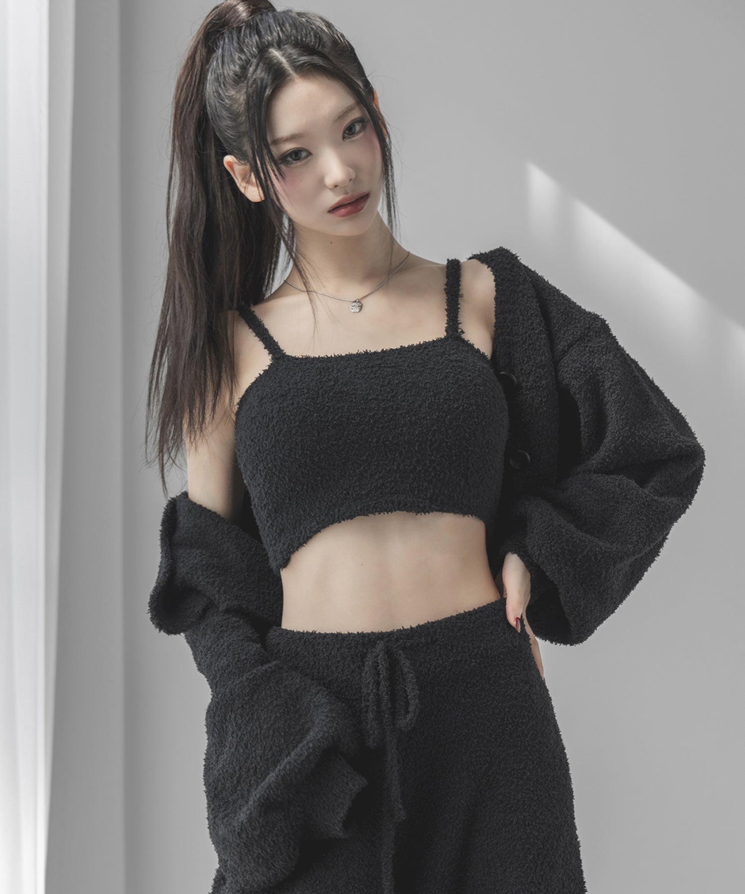 【セットアップ可能 】マシュマロタッチショートカーディガン ／ marshmallow touch short cardigan