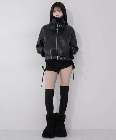 B-3ヴィンテージレザーボアムートンジャケット ／ B-3 vintage leather boa mouton jacket