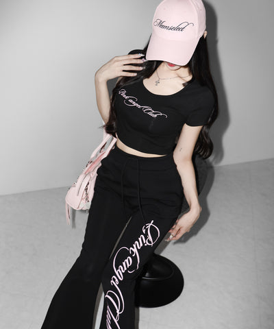 【 PINK ANGEL CLUB 】lettering LOGO embroidery CAP ／ レタリングロゴ刺繍キャップ