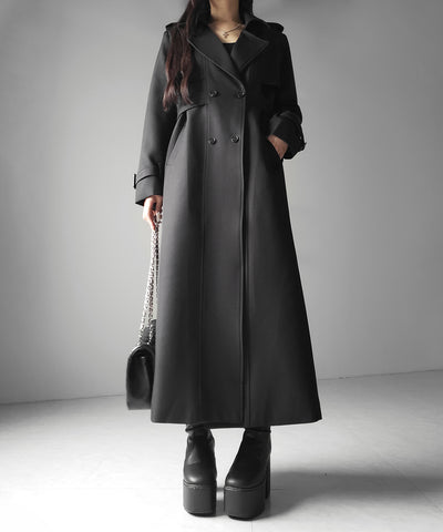 ウエストマークレディロングトレンチコート ／ waistmark lady long trench coat