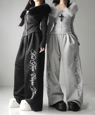 フェイクファー厚底クロッグサンダル ／ Fake fur platform clog sandals