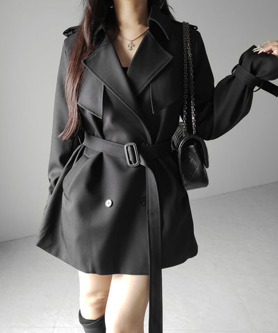 ウエストマークレディミドルトレンチコート ／ waistmark lady middle trench coat