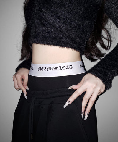 【 レイヤード可能 】グランジロゴインナーパンツ ／ grunge logo inner pants