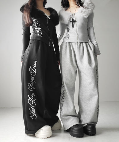 フェイクファー厚底クロッグサンダル ／ Fake fur platform clog sandals