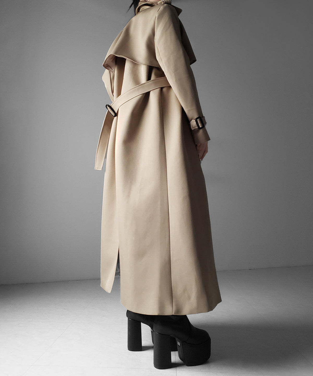 ウエストマークレディロングトレンチコート ／ waistmark lady long trench coat