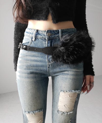 クラッシュダメージヴィンテージフレアデニム ／ crush damage vintage flare denim