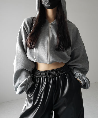 【 選べる４size ／ ２color 】２WAY サイドラインフェイクレザーワイドパンツ ／ ２WAY Sideline fake leather wide pants