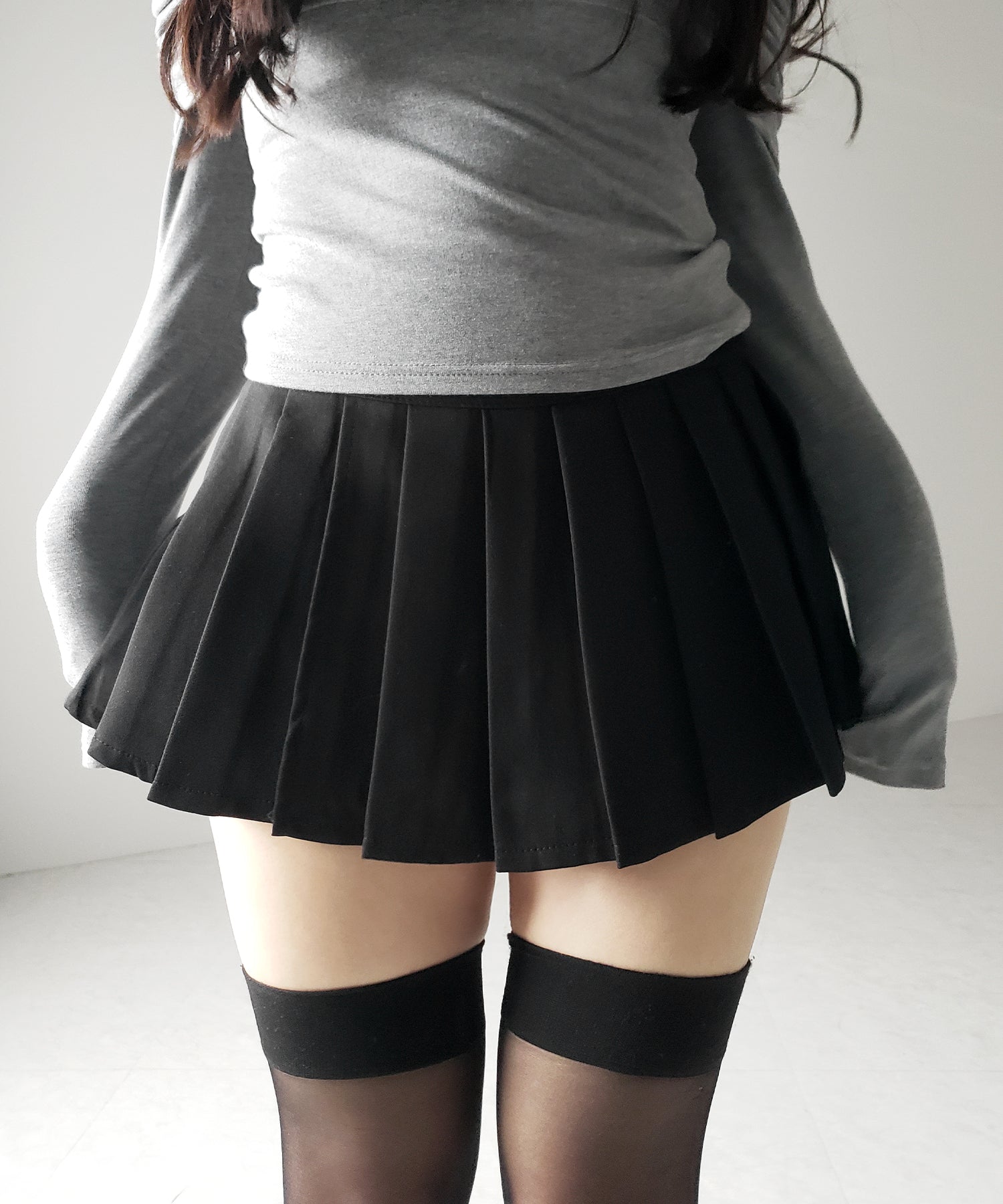 【 ２color 】プリーツマイクロミニスカパン ／ pleated micro mini skirt pants