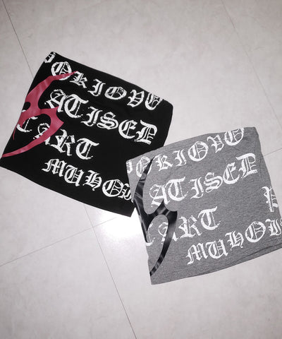 グランジロゴチューブベアトップ ／ grunge logo tube bare top