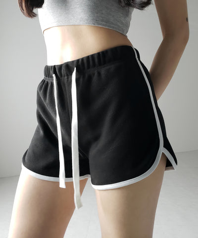 【 ３color 】サイドラインパイピングスウェットショートパンツ ／ sideline piping sweat short pants