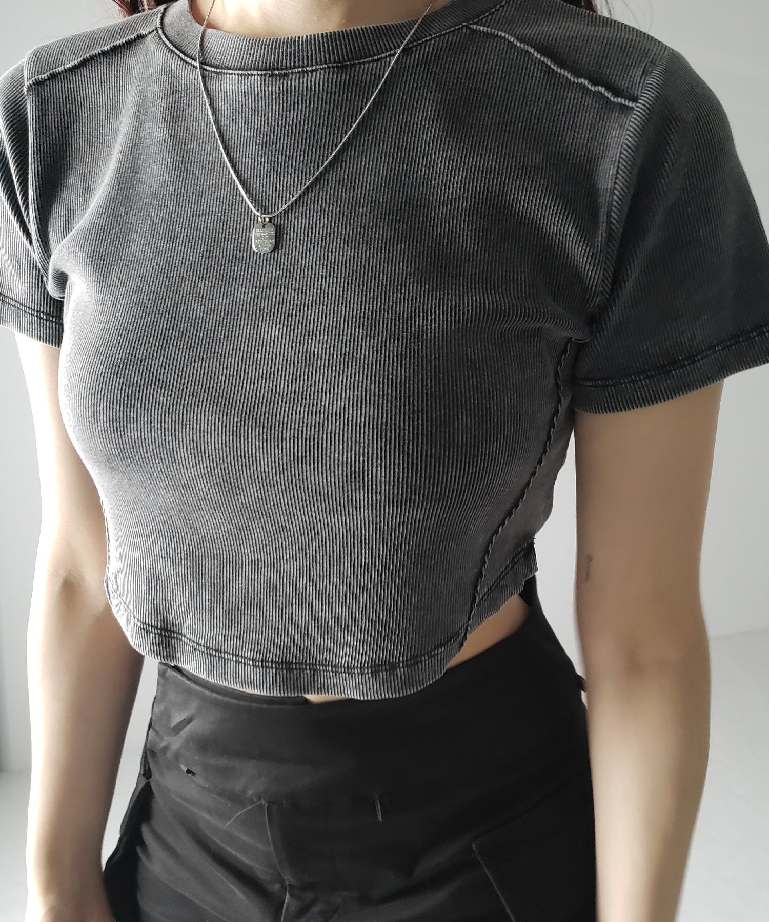 ヴィンテージショートリブＴシャツ ／ sideline vintage short lib T-shirt