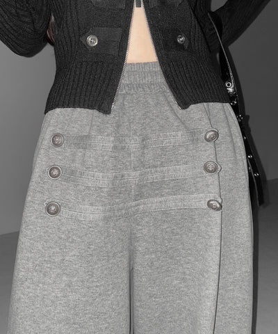 【 微起毛 】ナポレオンデザインボリュームワイドパンツ ／ napoleon design volume wide pants