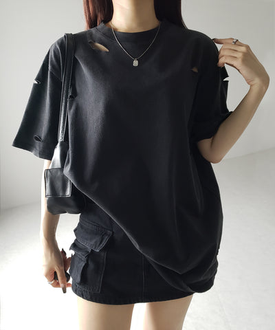 ピグメントダメージオーバーＴシャツ ／ pigment damage over T-shirts