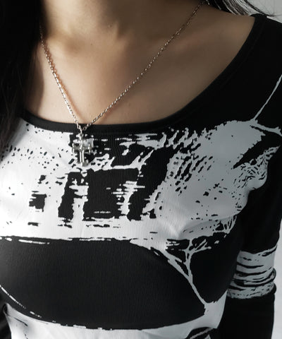 【 ２color 】ヴィンテージプリントショートリブＴシャツ ／ vintage print short lib t-shirt