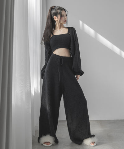 【セットアップ可能 】マシュマロタッチショートキャミソール ／ marshmallow touch short camisole
