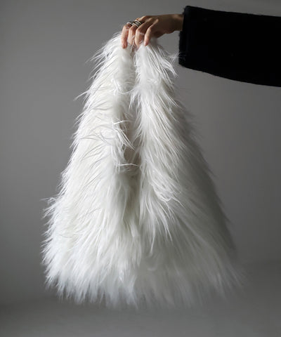【 ５color 】シャギーファーワンハンドルショルダーバッグ ／ shaggy fur onehandle shoulder bag